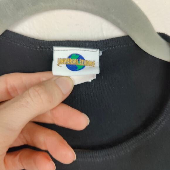 Vintage Universal Studios Betty Boop Cropped Tee Shirt Women Medium Black QT PIE - Picture 3 of 8